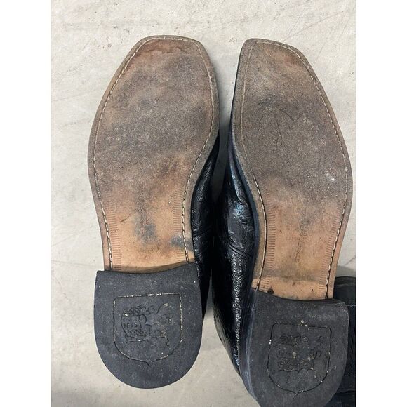 Stacy Adams Toscano Black Leather Crocodile Print Shoes Loafers Men’s Size 8.5 - Picture 7 of 7